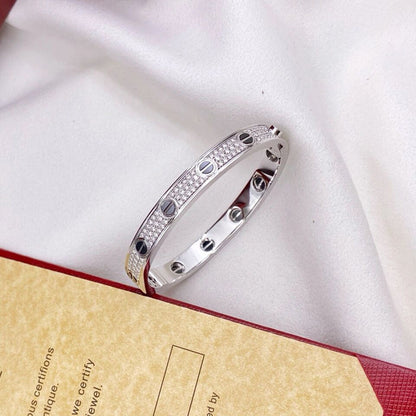 [Renovia Jewelry]LOVE BRACELET 6.1MM DIAMOND-PAVED CERAMIC