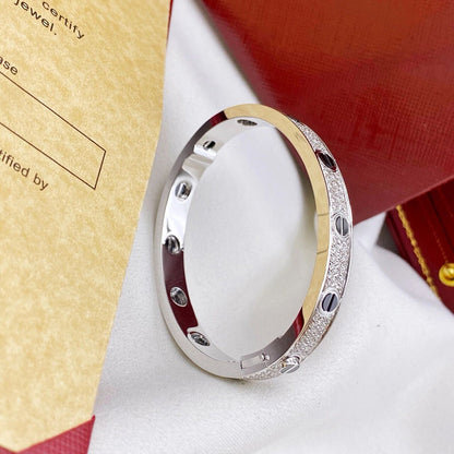 [Renovia Jewelry]LOVE BRACELET 6.1MM DIAMOND-PAVED CERAMIC
