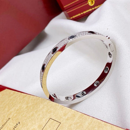 [Renovia Jewelry]LOVE BRACELET 6.1MM DIAMOND-PAVED CERAMIC