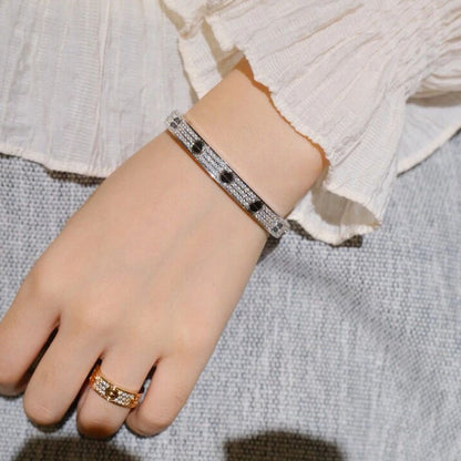 [Renovia Jewelry]LOVE BRACELET 6.1MM DIAMOND-PAVED CERAMIC