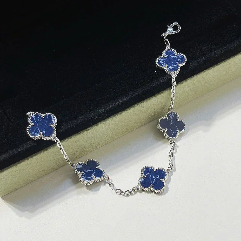 [Renovia Jewelry]CLOVER 5 MOTIF PIETERSITE BRACELET COLLECTION