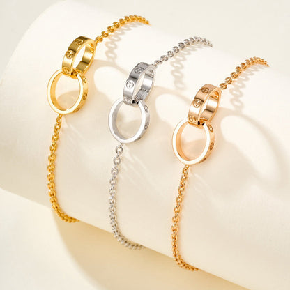 [Renovia Jewelry]LOVE BRACELET DOUBLE RING