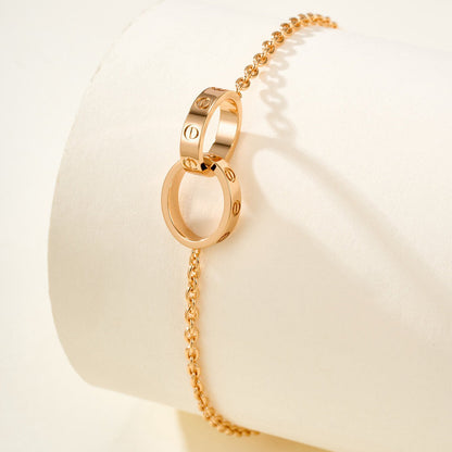 [Renovia Jewelry]LOVE BRACELET DOUBLE RING