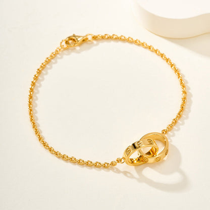 [Renovia Jewelry]LOVE BRACELET DOUBLE RING