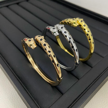 [Renovia Jewelry]PANTHERE DOUBLE HEADED OPEN BRACELET