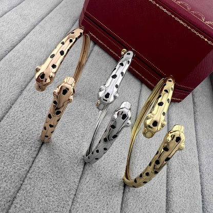 [Renovia Jewelry]PANTHERE DOUBLE HEADED OPEN BRACELET
