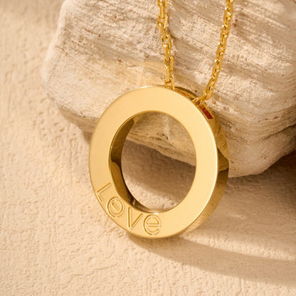 [Renovia Jewelry]LOVE NECKLACE 16MM  FULL DIAMOND