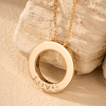 [Renovia Jewelry]LOVE NECKLACE 16MM  FULL DIAMOND