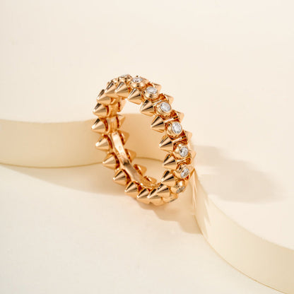 [Renovia Jewelry]CLASH 6.8MM DIAMOND MEDIUM RING