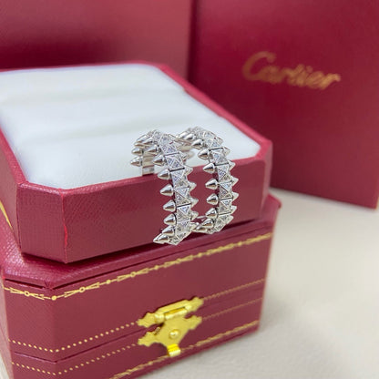 [Renovia Jewelry]CLASH 6.4MM FULL DIAMOND SMALL EARRINGS