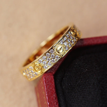 [Renovia Jewelry]LOVE RING 4.0MM DIAMOND PAVED