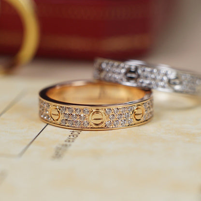 [Renovia Jewelry]LOVE RING 4.0MM DIAMOND PAVED