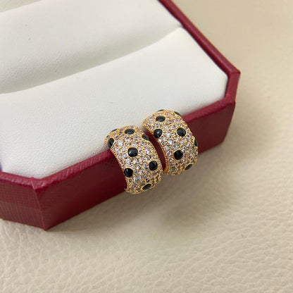[Renovia Jewelry]PANTHERE MINI FULL DIAMOND EARRINGS