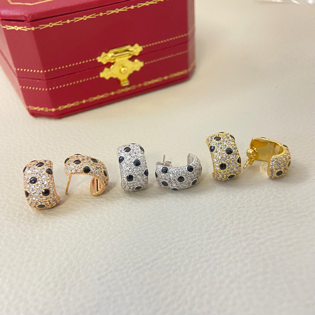 [Renovia Jewelry]PANTHERE MINI FULL DIAMOND EARRINGS
