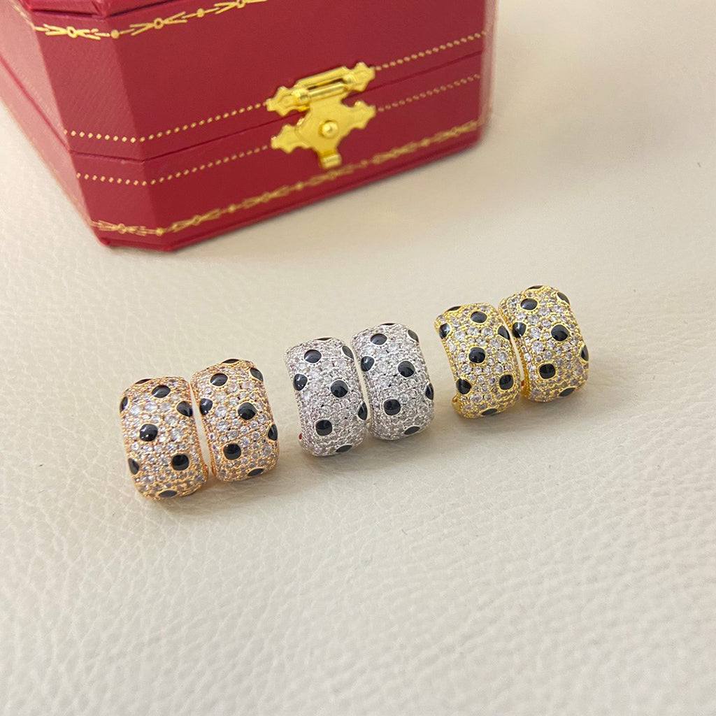 [Renovia Jewelry]PANTHERE MINI FULL DIAMOND EARRINGS