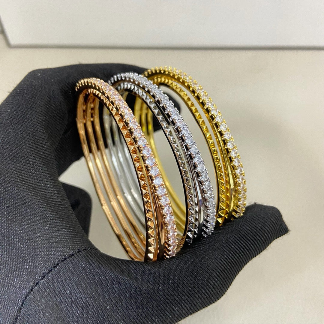 [Renovia Jewelry]ETINCELLE HALF-PAVED DIAMOND BRACELET