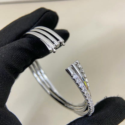[Renovia Jewelry]ETINCELLE HALF-PAVED DIAMOND BRACELET