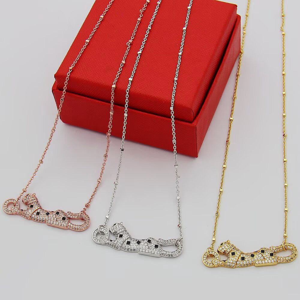 [Renovia Jewelry]PANTHERE PAVED DIAMOND NECKLACE