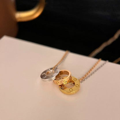 [Renovia Jewelry]LOVE 6 DIAMOND PENDANT NECKLACE