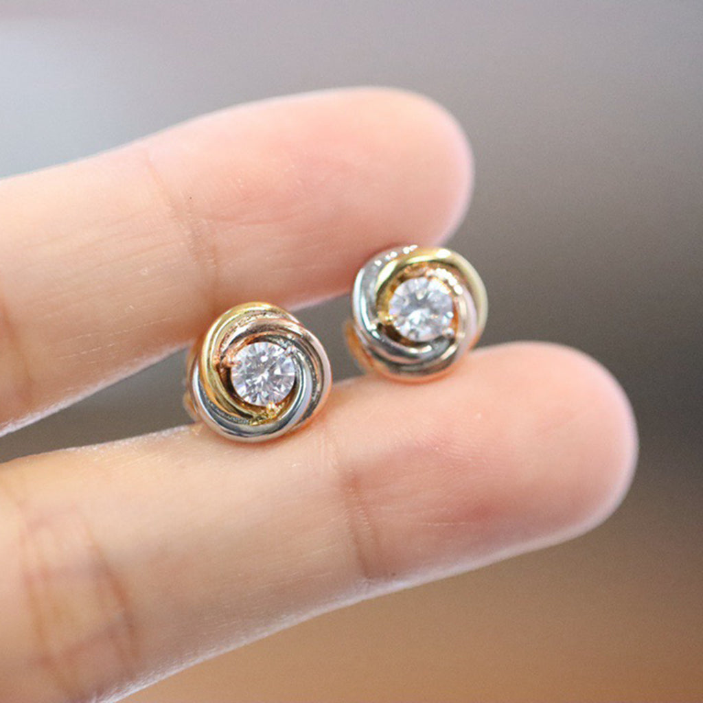 [Renovia Jewelry]TRINITY STUD DIAMOND EARRINGS