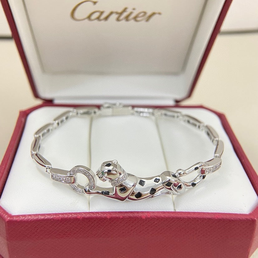 [Renovia Jewelry]PANTHERE HALF DIAMOND ON CHAIN BRACELET