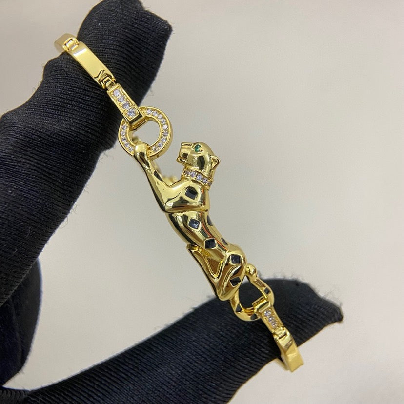 [Renovia Jewelry]PANTHERE HALF DIAMOND ON CHAIN BRACELET