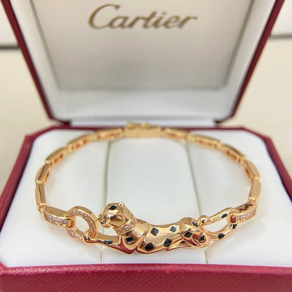 [Renovia Jewelry]PANTHERE HALF DIAMOND ON CHAIN BRACELET