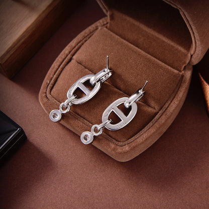 [Renovia Jewelry]HM CHAINE DIAMOND EARRINGS