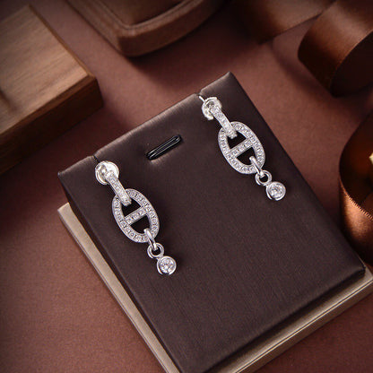 [Renovia Jewelry]HM CHAINE DIAMOND EARRINGS