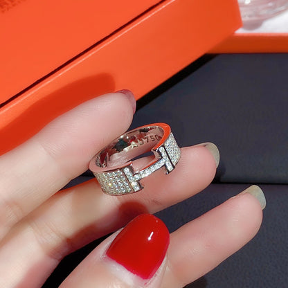 [Renovia Jewelry]H RING FULL DIAMOND