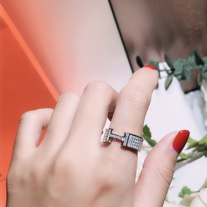 [Renovia Jewelry]H RING FULL DIAMOND
