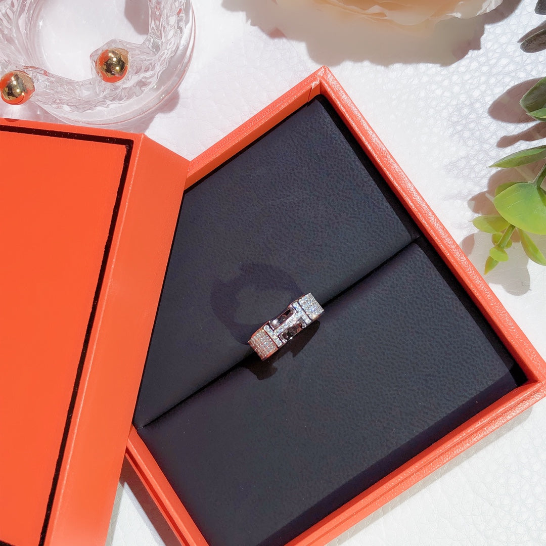 [Renovia Jewelry]H RING FULL DIAMOND