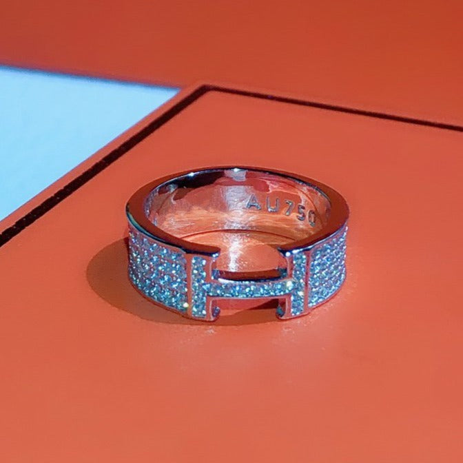 [Renovia Jewelry]H RING FULL DIAMOND
