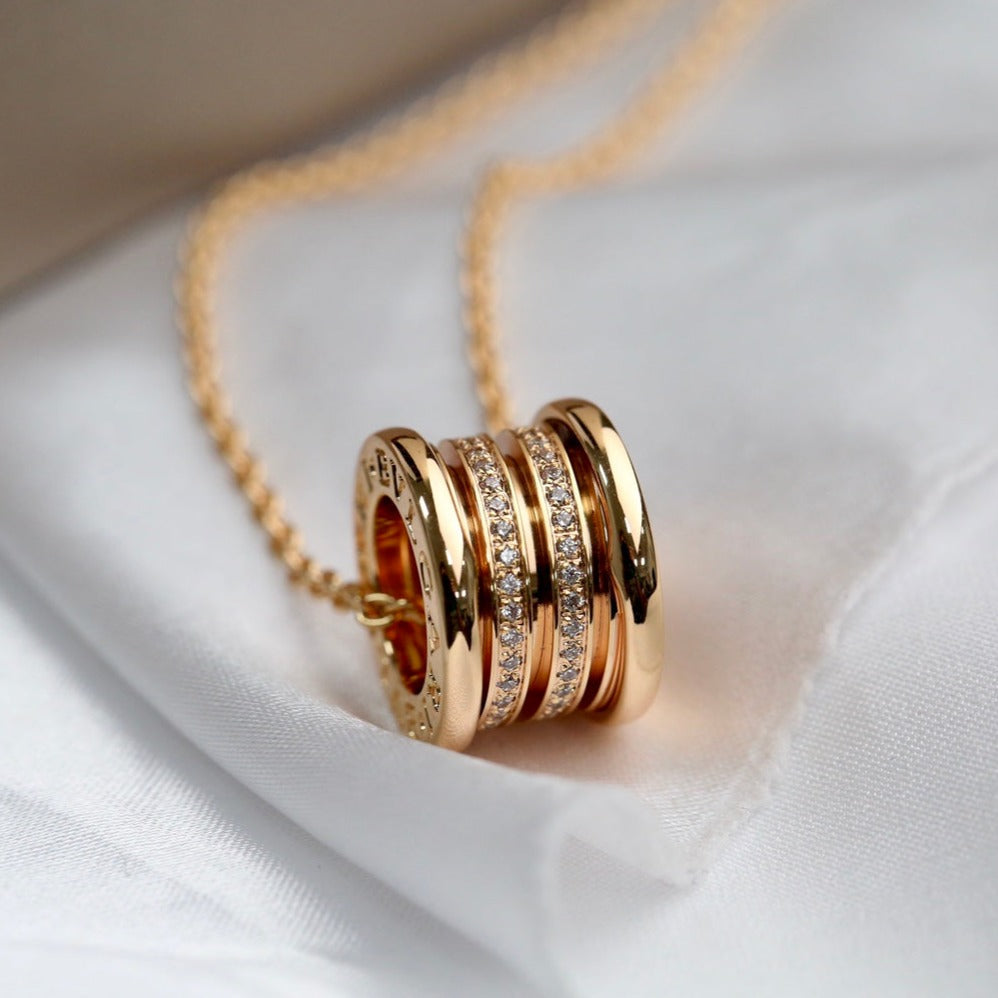 [Renovia Jewelry]ZERO 1 PINK GOLD DIAMOND NECKLACE