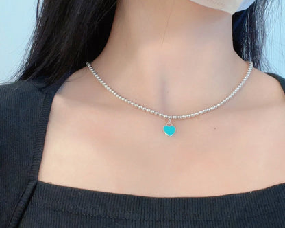 [Renovia Jewelry]RETURN TO TIF SILVER BEAD NECKLACE