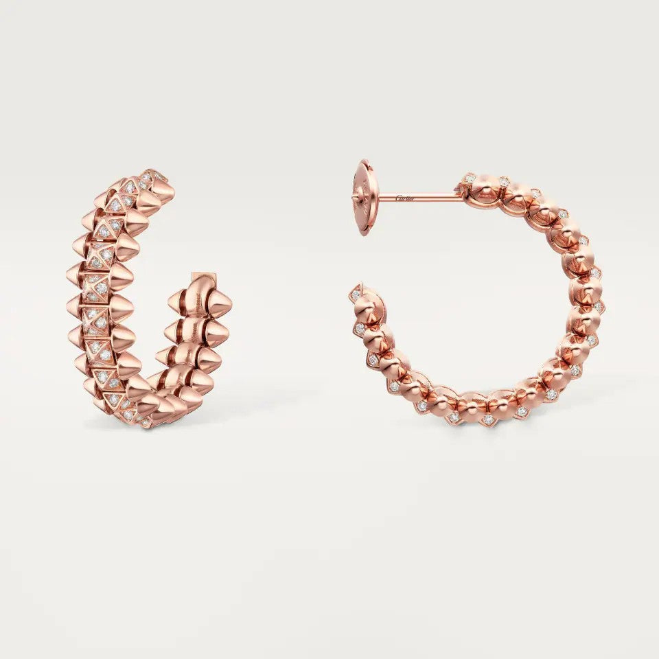 [Renovia Jewelry]CLASH 6.4MM FULL DIAMOND SMALL EARRINGS