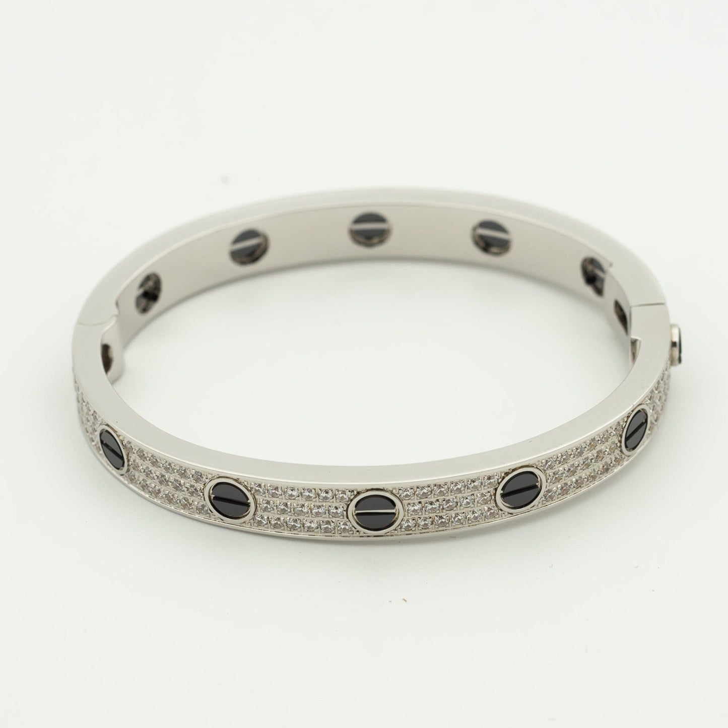 [Renovia Jewelry]LOVE BRACELET 6.1MM DIAMOND-PAVED CERAMIC