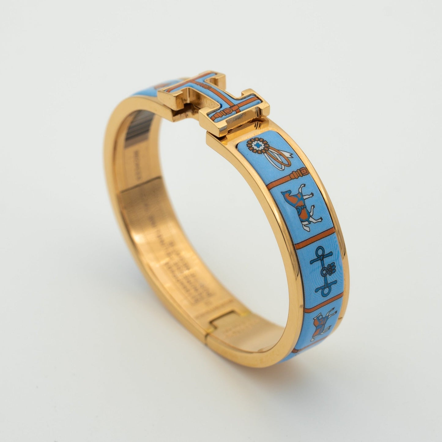 [Renovia Jewelry]H PINK GOLD BRACELET BLUE CERAMIC