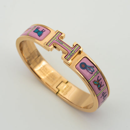 [Renovia Jewelry]H PINK GOLD BRACELET PINK CERAMIC