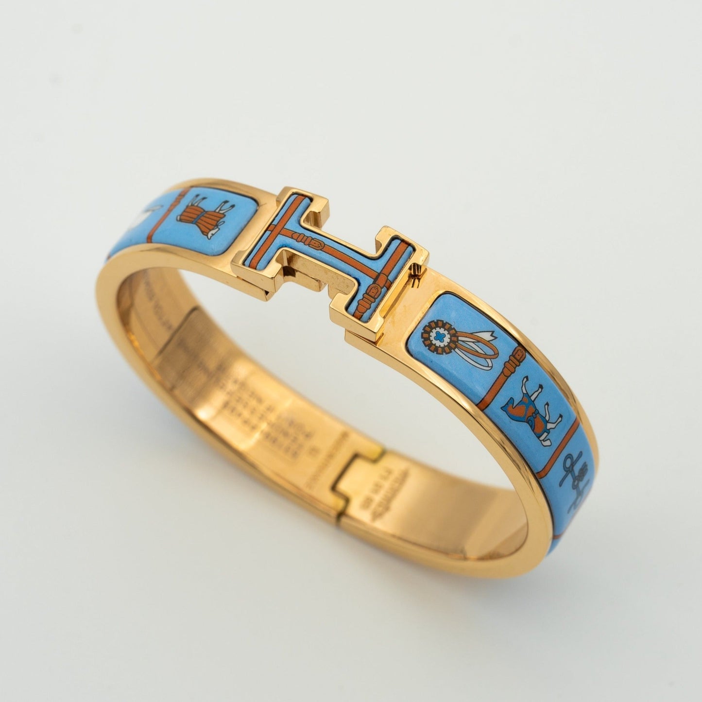 [Renovia Jewelry]H PINK GOLD BRACELET BLUE CERAMIC