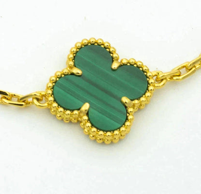[Renovia Jewelry] CLOVER 5 MOTIF MALACHITE BRACELET COLLECTION