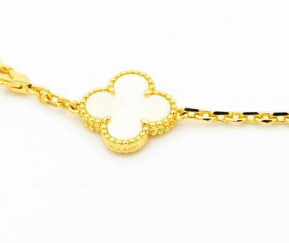 [Renovia Jewelry]CLOVER BRACELET 5 MOTIFS ONYX MOP