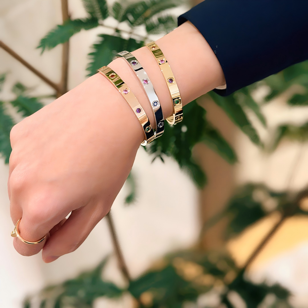 [Renovia Jewelry]2026 RAINBOW LOVE BRACELET 6.1MM  10 DIAMONDS