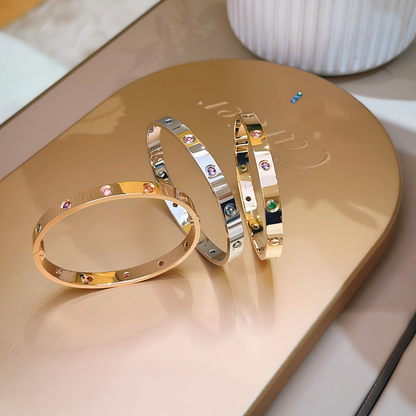 [Renovia Jewelry]2026 RAINBOW LOVE BRACELET 6.1MM  10 DIAMONDS