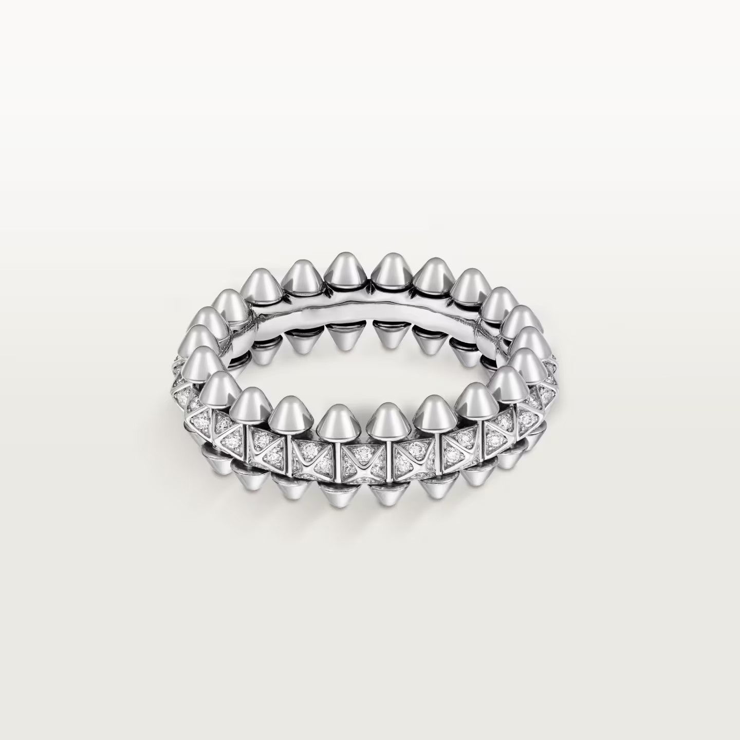 [Renovia Jewelry]CLASH 6.4MM SMALL FULL DIAMOND RING