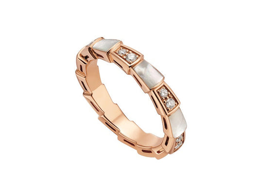 [Renovia Jewelry]SERPENTI RING PINK GOLD DIAMOND MOP 3MM