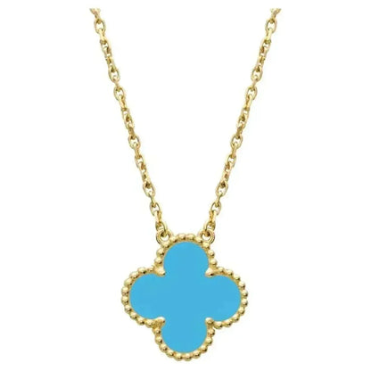 [Renovia Jewelry]CLOVER 15MM VINTAGE TURQUOISE NECKLACE