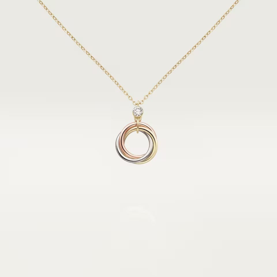 [Renovia Jewelry]TRINITY  NECKLACE 1 DIAMOND