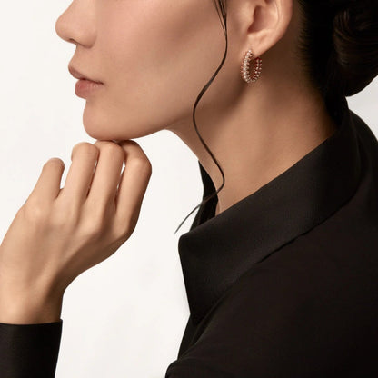 [Renovia Jewelry]CLASH 6.4MM FULL DIAMOND SMALL EARRINGS