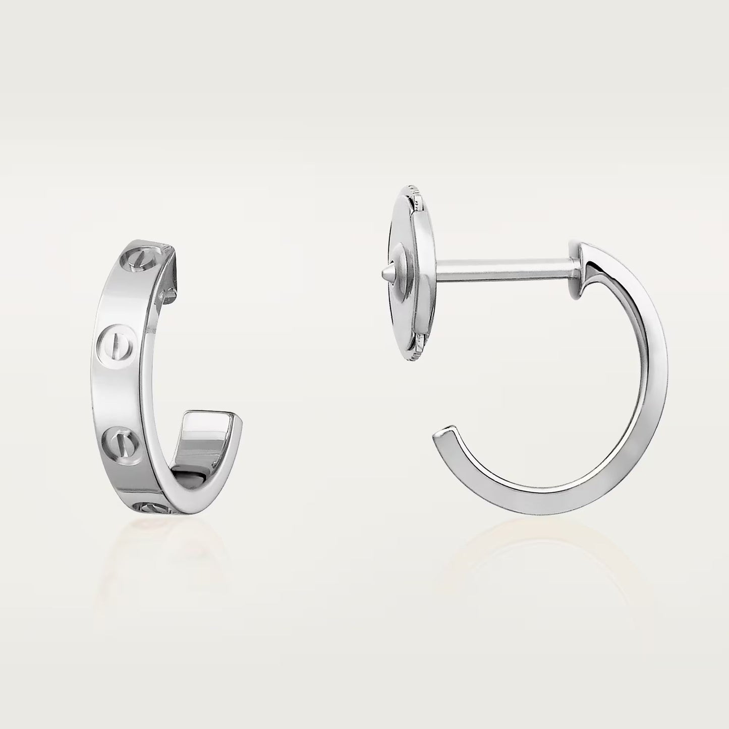 [Renovia Jewelry]LOVE EARRINGS 2.65 MM NO DIAMOND SMALL